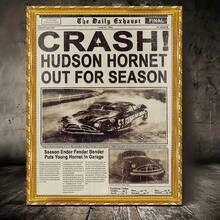 1pc Vintage Racing 1pc Canvas Print Poster | Frameless, Classic Car Water Splash Design, Ideal For Living Room, Bedroom, Office, Bar Wall Decor, Unique Gift Idea, Indoor Wall Art Decor - Multicolor - View 3