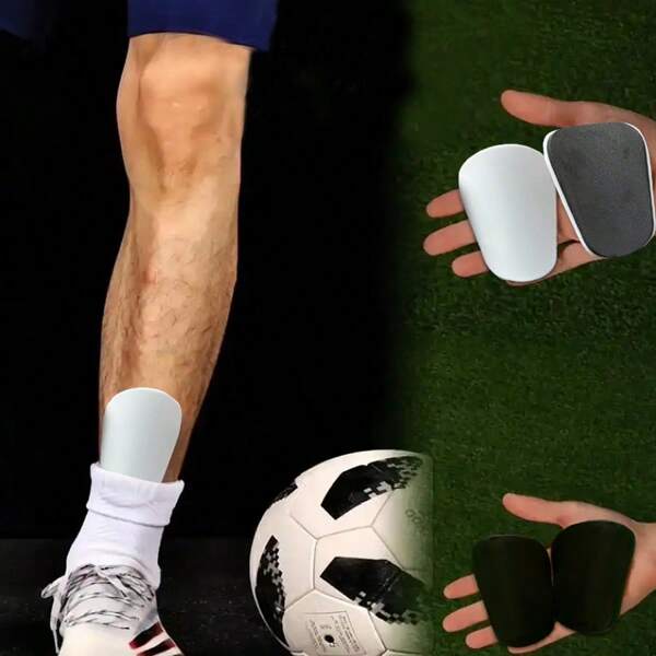 1 Pair Mini Football Shin Guards For Adults, Protective Shock-Absorbing Inserts For Football Sports Training, Youth & Teens