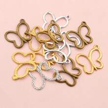 50pcs 17x20mm Hollow Butterfly Charms Pendnat Alloy Metal DIY Jewelry Making Accessories Findings For Necklace Earrings Bracelet