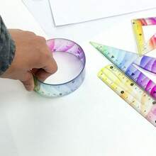 1pc Soft Plastic Rainbow Rulers 15/20/30cm Flexible Ruler For Precision Measurement, Drawing And School Office Supplies - Multicolor - View 8