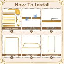 1 pièce Support de panneau de fête en métal moderne - Support de panneau d'accueil de mariage robuste, convient pour les mariages, les anniversaires, les fêtes à thème, les photomatons, la décoration d'intérieur, les anniversaires, la fête des mères, Halloween, Noël, la fête des pères, les remises de diplômes, les restaurants familiaux, les salons, les chambres à coucher, les salons de thé, la publicité extérieure et la décoration d'ambiance. - Aucune alimentation électrique nécessaire, utilisation intérieure et extérieure, décoration de mariage, cadre de bannière décoratif, installation facile