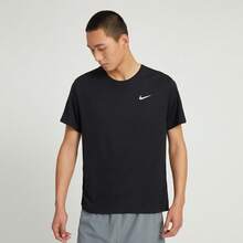 Nike Men's AS M NK DF UV MILER SS T-Shirt, Knit Crew Neck, TDV9316-010 - Black - View 10