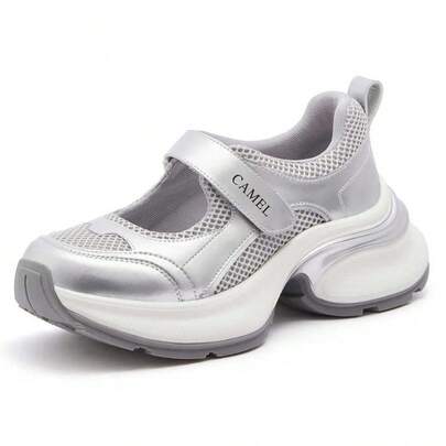 CAMEL CROWN Women's Casual Sports Sandals, Spring Casual Shoes, Sports Thick-Soled Elevated Chunky Sneakers, Perforated Breathable Sandals.