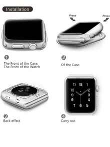 Ốp lưng silicon bảo vệ tương thích với Case 42mm 46mm 40mm 41mm 44mm 45mm Ốp lưng mềm chống sốc, chống trầy xước và chống bụi Vỏ bảo vệ bằng silicon siêu mỏng nhẹ, mềm mại, tương thích với Cover Series SE 10/9/8/7/6/5/4 với các đường cắt chính xác và dễ dàng lắp đặt cho nam nữ - Trong sáng - Xem 10