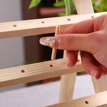 30/60 carretes Estante de madera para hilos, organizador de portahilos, almacenamiento de hilos, estante de almacenamiento de hilos para coser, acolchar, bordar, trenzar el cabello - Multicolor - Ver 7