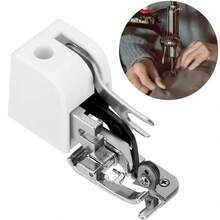 1pc Easy Cut Edge Presser Foot - Suitable For Regular Home Sewing Machines, - Made Of Durable Stainless Steel, White, Not Suitable For Vintage Sewing Machines And Industrial Sewing Machines - Multicolor - View 2