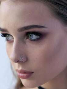 1 Piece Double Layers Stainless Steel Nose Ring Studs For Women Hoops Twist Cartilage Tragus Septum Piercings Body Jewelry Stainless Steel Double Nose Rings Spiral Hoop Septum Piercing Kit Ear Tragus Earrings Lip Body Fashion Jewelry