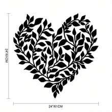 Metal Tree Leaf Wall Decor- Olive Branch Wall Art-Name Plate In Metal - màu đen - Xem 10