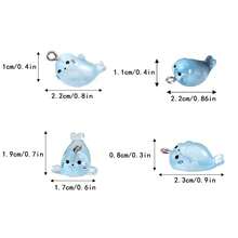 10pcs Glow-In-The-Dark Mini Seal/Sealion Resin Pendant Charms, DIY Jewelry Accessories, Necklace/Earring/Keychain - Multicolor - View 6