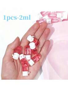 1/3/5/10/15/20/25/30/35/40/45/50/100 Stück durchsichtige nachfüllbare Reisebehälter, 2ml mit Klapverschluss, tragbare Glasbehälter für Lotionen und Reinigungsmittel - Verschiedenfarbig - Übersicht 13