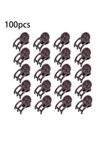 100pcs Garden Plant Clips Plastic Support Orchid Stem Clip For Vine Vegetables Flower Tied Bundle Branch Clamping Garden Tool