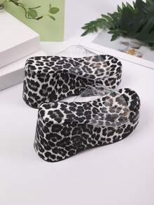 1 Paar hochwertige, elegante, Einfarbige, bohemische Kristall-Plateau-Keilsandalen mit Gummisohle für Damen im Sommer