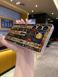 1 pieza Funda de teléfono a prueba de golpes con diseño de mosaico de TPU transparente y antiarañazos, protección de lente de cámara, compatible con Apple, Nothing, Pixel, INFINIX, Redmi - Multicolor - Ver 6