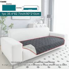 1 pieza Funda protectora moderna de unicolor y antideslizante para sofá con tecnología de ultrasonidos, Funda para sofá para mascotas apta para 1 a 4 asientos en la sala de estar