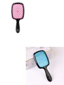 1 pièce/2 pièces Peigne creux, peigne large à dents creuses, peigne de massage du cuir chevelu pour hommes et femmes, convient pour démêler les cheveux mouillés et secs, peigne de massage du cuir chevelu creux, facile à tenir - convient pour les hommes et les femmes, peigne carré creux, peigne à grille populaire, peigne de massage bicolore, peigne démêlant pour coiffure volumineuse. Le produit aide à rendre les cheveux confortables et faciles à gérer (les différents lots de produits en plastique n'affectent pas l'utilisation ou l'apparence). - Multicolore - Voir 13