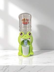 Miniature Water Dispenser Mini Jug Water Dispenser Kit Animated Shapes Glass Included - Green - View 2