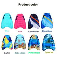 1pc Inflatable Surfboard, Portable Bodyboard For Adult Practice Surfing, Convenient To Carry For Water Sports - Multicolor - View 3