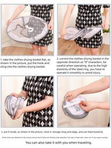 1 pieza Tendedero grande de capacidad sin deformación, se pliega para ahorrar espacio, red de secado de ropa, prevención de deformación, secador de ropa plegable, percha de secado portátil para viajar, adecuado para artículos pequeños y grandes, herramienta de secado ahorradora de espacio - Multicolor - Ver 7