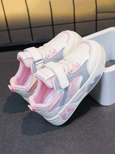 1 par de tenis para niños para el regreso a clases, estilo multi-estación 2025, zapatos casuales de skate para niños, nuevos zapatos casuales blancos de baja altura para niñas, zapatos de skateboarding con suela suave y de moda