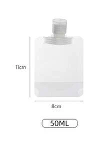10pcs Travel Refillable Bags For Shampoo, Conditioner, Lotion, Portable Toiletry Containers, Transparent - Clear - View 10