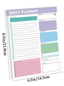 BUBU 1pc To Do List Notepad- Daily To Do CheckLists, Grocery Checklist, Daily Schedule Note Pad And More,Daily Task Planning Pad Back To School Supplies