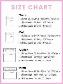 6-Piece Bed Sheet Set – Twin/Full/Queen/King Sizes | Soft Microfiber | Deep Pocket Fitted Sheet | Cooling, Wrinkle-Free, Summer And All-Season Comfort | Includes 1 Flat Sheet, 1 Fitted Sheet, 4 Pillowcases - 淺粉紅色 - 查看 5