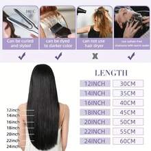 Real Human Hair Tape In Extensions Blonde 12-24 Inch Double Sided Tape For Skin Weft Hair Extensions Tape In 20pcs Seamless Tape In Hair Extensions Straight Human Hair For Women - S1 - 查看 5