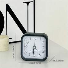 RUISUNG 1pc 3-Inch Simple Cartoon Plastic Alarm Clock, Silent Movement, No Ticking Sound, Powered By AA Battery (Not Included), Home Decor, Bedroom, Office, Living Room, Desk Decoration, Silent Alarm Clock Suitable For Students/Elderly/Men/Women, Back To School, Christmas, Birthday Gift For Girlfriend And Mom, Bedroom Alarm Clock, Office Desk Accessory, Modern Clock Design, Durable Plastic Frame School Decor School Surprise Dormitory Decor Room Decor School Supplies - Multicolor - View 2