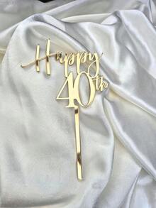 生日蛋糕装饰定制，亚克力装饰，个性化亚克力生日蛋糕装饰，周年纪念甜点吊饰个性化年龄数字和姓名蛋糕装饰套装亚克力蛋糕吊饰生日 1 岁 16 岁 18 岁 21 岁 30 岁 40 岁 50 岁 60 岁 70 岁 80 岁 90 岁 100 岁 - 年齡蛋糕標籤 - 查看 8