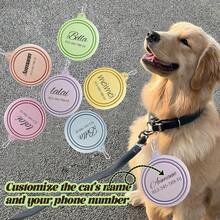 1pc Customizable Foldable Pet Travel Bowl, For Outdoor Pet Use - Multicolor - View 1