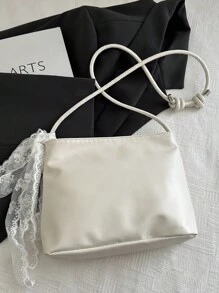 Korean Niche Simple Lace Gentle Style Shoulder Bag - New Casual Vacation Fairy Tote Shoulder Bag