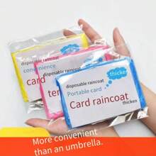 1/5/8/12pcs Disposable Raincoat For Men & Women, Portable Mini Adult Rain Poncho, Perfect For Outdoor Camping, Hiking, Cycling, Sports Waterproof Rainwear, Essential Travel Item (Packaging Letters & Color Randomly)