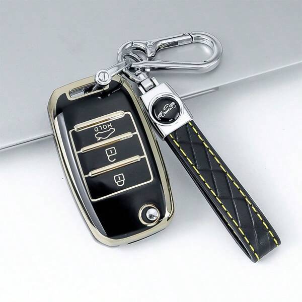 Funda protectora de TPU para llave de auto de KIA para RIO, CEED, SPORTAGE, SORENTO, NIRO, K3, Carens, Cadenza, Carnival, Optima - Cubierta protectora y a prueba de polvo para llave remota a la moda y antirrueda de alta gama
