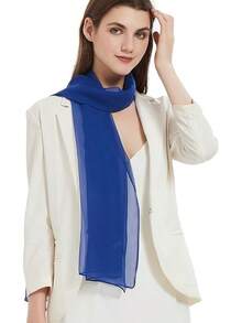 2025PANTONIGHT Long Chiffon Sheer Scarf For Womens - 066 Royal Blue - View 3