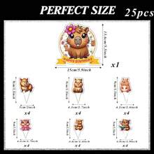 25 Pieces Of Capybara Birthday Decorations, Capybara Themed Cake And Cupcake Decorations, 7 Unique Designs Of Capybara Cake Decorations, Capybara Enthusiast Birthday Party Supplies, Shower Celebration Activities, Birthday Cake Decorations
