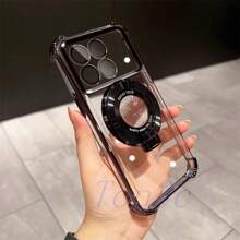 Funda de teléfono universal magnética de 4 esquinas con soporte giratorio anti-caída compatible con Apple, Redmi, Poco, Infinix