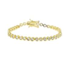 5A Cubic Zirconia CZ Tennis Bracelet 17CM 19CM Bezel Setting Simple Classic Women Girl Chain Jewelry - giọt nước bạc - Xem 8