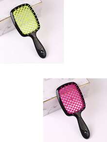 1 pièce/2 pièces Peigne creux, peigne large à dents creuses, peigne de massage du cuir chevelu pour hommes et femmes, convient pour démêler les cheveux mouillés et secs, peigne de massage du cuir chevelu creux, facile à tenir - convient pour les hommes et les femmes, peigne carré creux, peigne à grille populaire, peigne de massage bicolore, peigne démêlant pour coiffure volumineuse. Le produit aide à rendre les cheveux confortables et faciles à gérer (les différents lots de produits en plastique n'affectent pas l'utilisation ou l'apparence). - Multicolore - Voir 5