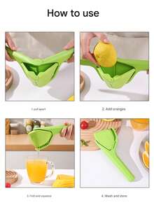 1pc Manual Lemon Juicer, Foldable Portable Orange Squeezer, Juice Extractor, Hand Press Pressing Device - Multicolor - View 11