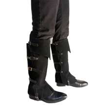1 pereche de huse pentru cizme medievale din piele, stil Steampunk, pentru Halloween