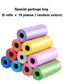 Random Color Mini Trash Bags, Portable Tear-Off Garbage Bags For Travel, Outdoor Use (2/5/10/14pcs) - Multicolor - View 4