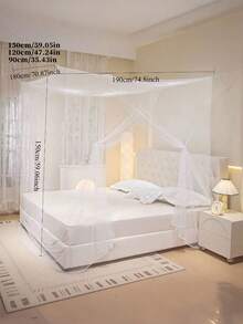 4 Sizes 90cm/120cm/150cm/180cm Width Ultra-Thick Mosquito Net, Suitable For Multiple Bed Types (150cm Height, 190cm Length), Student Dormitory, Worksite, Anti-Mosquito Top Canopy, Fits 1.8m Bed - Multicolor 2 - View 4
