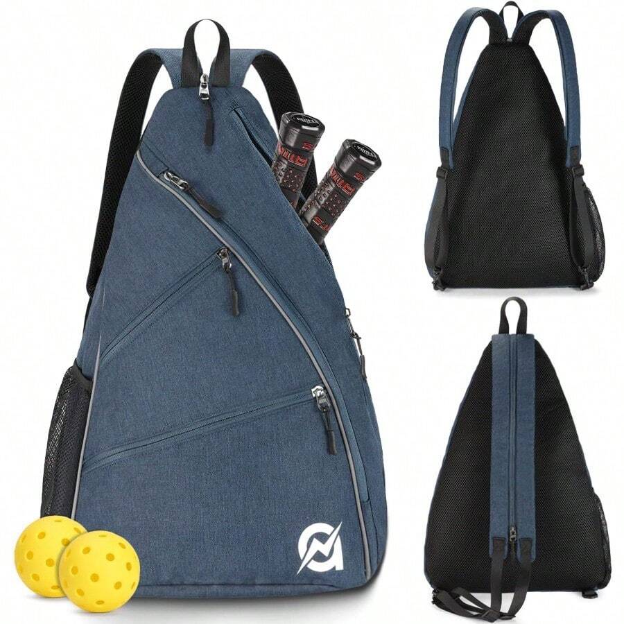 A11N SPORTS Pickleball Bag Reversible Crossbody Sling Bag Backpack For Women Men - Navy - View 1