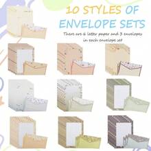 OT-NVWOZR 93er Set Briefpapier und Umschläge, 30 Umschläge + 60 Briefpapier + 36 Aufkleber, A5 Vintage Blumen Briefpapier, Briefpapier, Briefpapier Set für Einladungskarten