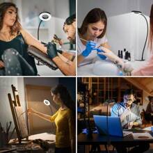 1 Stück runde Klemmleuchte, LED Tischlampe, Leselampe, Nagellampe, Nachttisch Studienlampe, Selfie USB Einzellicht, Live-Streaming Füllleuchte, geeignet für: Schreibtisch, Besprechungsraum, Schlafzimmer, Wohnzimmer, Küche, Badezimmer, Aquarium Beleuchtung, Pflanzen, Live-Streaming, Fotografie, Camping, Fahrrad Dekoration, USB betrieben