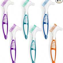 四支装假牙清洁刷，双面假牙保持器清洁刷，适合居家、旅行、户外活动。父亲节、开学季、节日送礼佳品（蓝色、绿色、紫色、橙色） - 彩色 - 查看 5