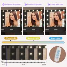 Dressing Table With LED Lights, Mirror, Drawers And Cabinets, Dressing Table Set – Large Dressing Table Set For The Bedroom – Black