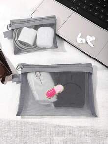 Outdoor Travel Offices Carry Small-Capacity First-Aid Kits Mesh Bag With Pink Towel Embroidered Pill, Portable Medicine , First-Aid Kits And Pill Packaging Containers,Medication ,Travel Pill Organizer ,Aid Kit Bag,Perfect Health Gift,Makeup Bag, Cosmetic Bag,Travel Toiletry Bag ,Daughter Gift, Make Up Pouch,Makeup Bag Gift For Make Up Organizer For Makeup Tools Wash Bag,Reusable Medicine Bag For Travel & Cosmetics - Ideal Gift For Women - Multicolor - View 6