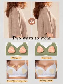 Transparent Invisible Thickened Silicone Bra Inserts For Bikini – Waterproof, Sweatproof, Push-Up Pads For Small Breasts To Enhance Fullness