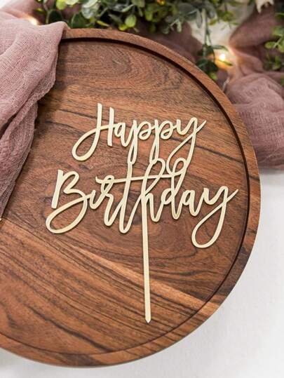 1 pezzo/5 pezzi/10 pezzi Decorazione per torta di compleanno dorata e felice - Stuzzicadenti glitterati dorati per decorare torte per feste a tema anniversario